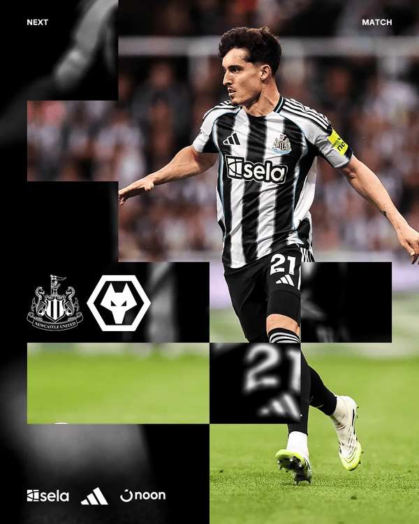 英超第四轮首发对决：托纳利领衔纽卡迎战狼队，黄喜灿冲锋