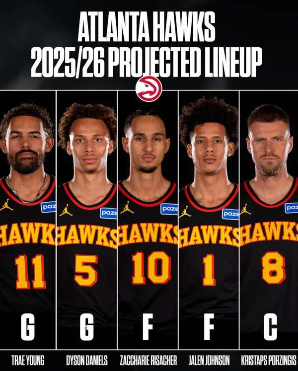 老鹰新赛季阵容引热议 特雷-杨领衔五虎蓄势待发