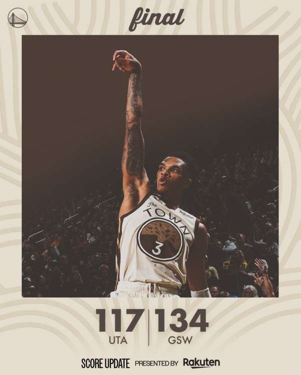 新秀理查德正负值+29领跑 勇士赢球海报见证成长时刻