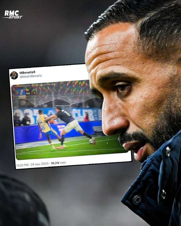 马赛遭绝平引争议 贝纳蒂亚晒图质疑关键点球漏判